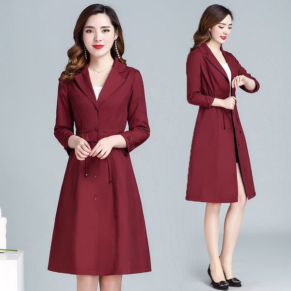 2020 women trench coats large size slim trenchcoat double breasted fashion coats long trench plus size femme fall clothes t125, Tan;black
2020 women trench coats large size slim trenchcoat double breasted fashion coats long trench plus size femme fall clothes t125, Tan;black