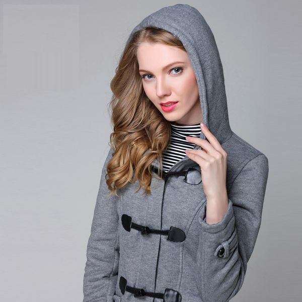 2018 new fashion warm winter coat women thick loose type hooded jacket female female hooded collar zipper horn button outerwear, Black
2018 new fashion warm winter coat women thick loose type hooded jacket female female hooded collar zipper horn button outerwear, Black