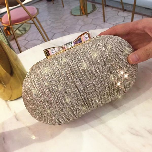 women ruched clutch evening bag ladies party bride glitter bag day clutch girls wedding clutches handbag with chain gold silver
women ruched clutch evening bag ladies party bride glitter bag day clutch girls wedding clutches handbag with chain gold silver
