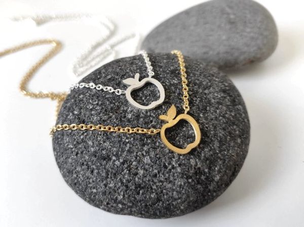 30pcs hollow outline funny simple geometric fruit apple shape pendant chain necklaces for school mentor teacher women graduation gifts, Silver
30pcs hollow outline funny simple geometric fruit apple shape pendant chain necklaces for school mentor teacher women graduation gifts, Silver