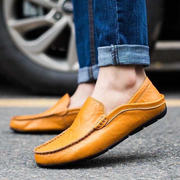 fashion leather men shoes casual men leather moccasins comfortable flat shoes waterproof footwear driving 43, Black
fashion leather men shoes casual men leather moccasins comfortable flat shoes waterproof footwear driving 43, Black