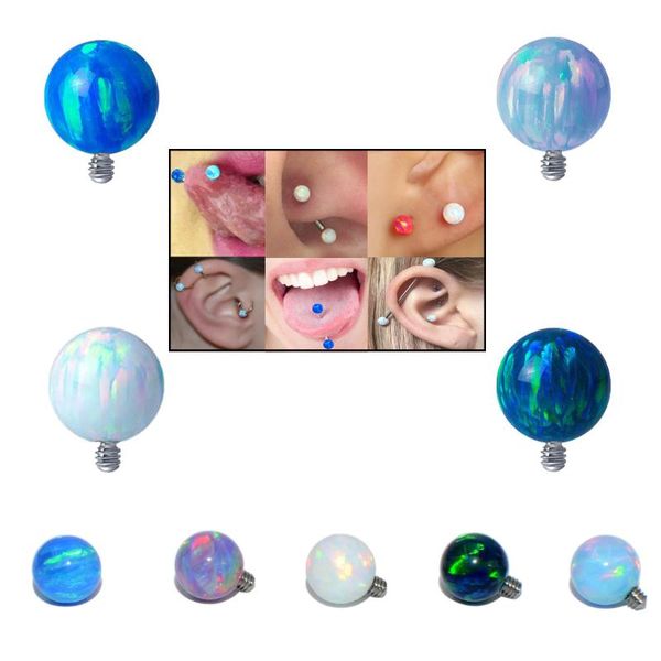 other 2pcs 16g(1.2mm) opal ball beads threaded end for ear tragus cartilage helix earring stone lip stud piecing body jewelry, Slivery;golden
other 2pcs 16g(1.2mm) opal ball beads threaded end for ear tragus cartilage helix earring stone lip stud piecing body jewelry, Slivery;golden