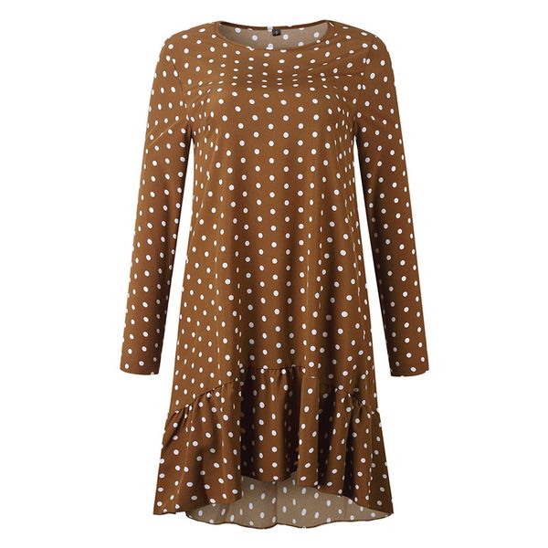 aprilgrass brand designer women dress fashion polka dot chiffon dress long sleeve o neck ruffle female casual dress retro vestido mujer, Black;gray
aprilgrass brand designer women dress fashion polka dot chiffon dress long sleeve o neck ruffle female casual dress retro vestido mujer, Black;gray