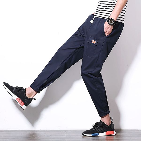 spring mens cargo pants cotton comfortable solid pencil pants drawstring black navy khaki casual joggers men 2019
spring mens cargo pants cotton comfortable solid pencil pants drawstring black navy khaki casual joggers men 2019