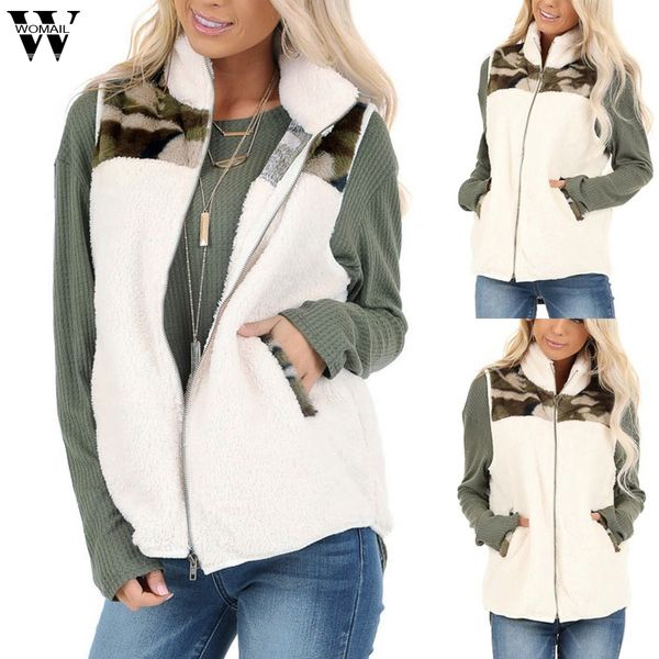 womail womens coats casual open front faux fur camouflage vest pockets sleevess jacket coat coat women abrigo 2019 s-2xl, Black;brown
womail womens coats casual open front faux fur camouflage vest pockets sleevess jacket coat coat women abrigo 2019 s-2xl, Black;brown