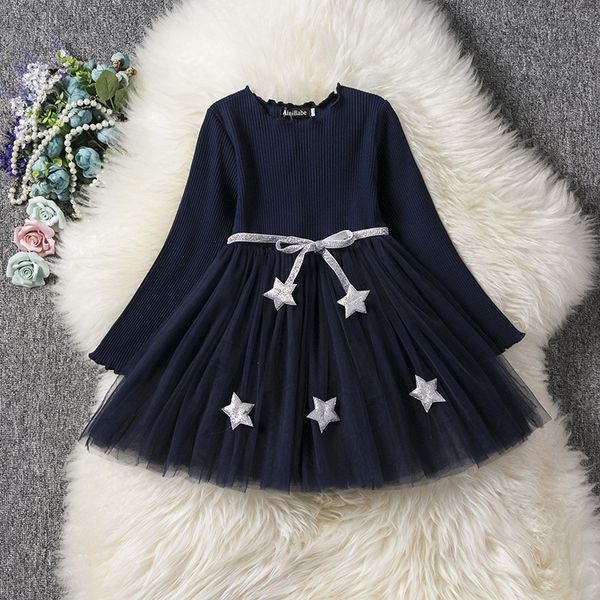 new autumn girls dress kids long sleeves knit bodice tulle star dress fashion baby girl clothes, Red;yellow
new autumn girls dress kids long sleeves knit bodice tulle star dress fashion baby girl clothes, Red;yellow