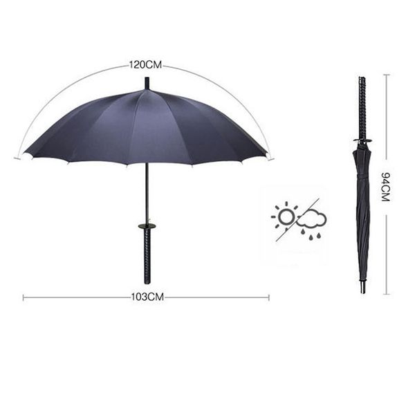 hhyukimi drop shipping windproof samurai sword sun rainny umbrella ninja-like straight long handle ribs umbrella manual open
hhyukimi drop shipping windproof samurai sword sun rainny umbrella ninja-like straight long handle ribs umbrella manual open
