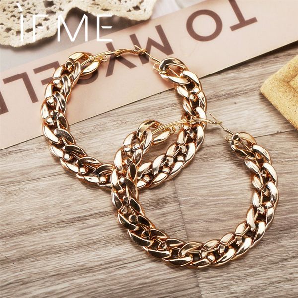 if me gold chain oversize circle hoop earrings for women big geometric metal round earring brincos party fashion punk jewelry, Golden;silver
if me gold chain oversize circle hoop earrings for women big geometric metal round earring brincos party fashion punk jewelry, Golden;silver