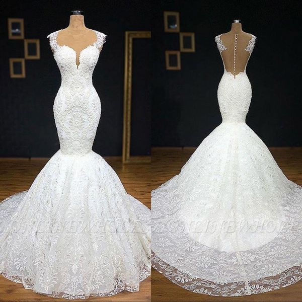 custom made vintage lace mermaid wedding dresses jewel sleeveless lace appliques bridal gowns vestidos de novia, White
custom made vintage lace mermaid wedding dresses jewel sleeveless lace appliques bridal gowns vestidos de novia, White