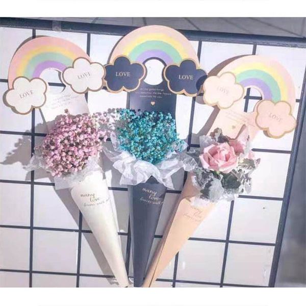 single rose flower paper package cute rainbow flower bouquet wrapping floral packaging bags party decor 
single rose flower paper package cute rainbow flower bouquet wrapping floral packaging bags party decor