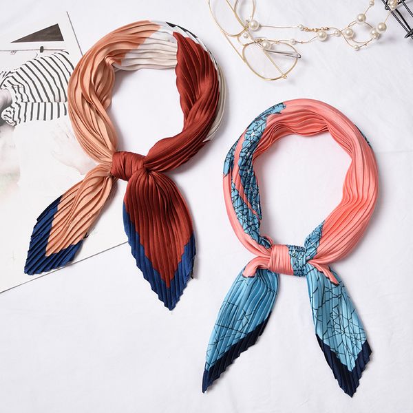 55*55cm fashion neck scarf decoration stretchy square crinkle silk neckwear women crumple bandana headwear foulard handkerchief, Blue;gray
55*55cm fashion neck scarf decoration stretchy square crinkle silk neckwear women crumple bandana headwear foulard handkerchief, Blue;gray
