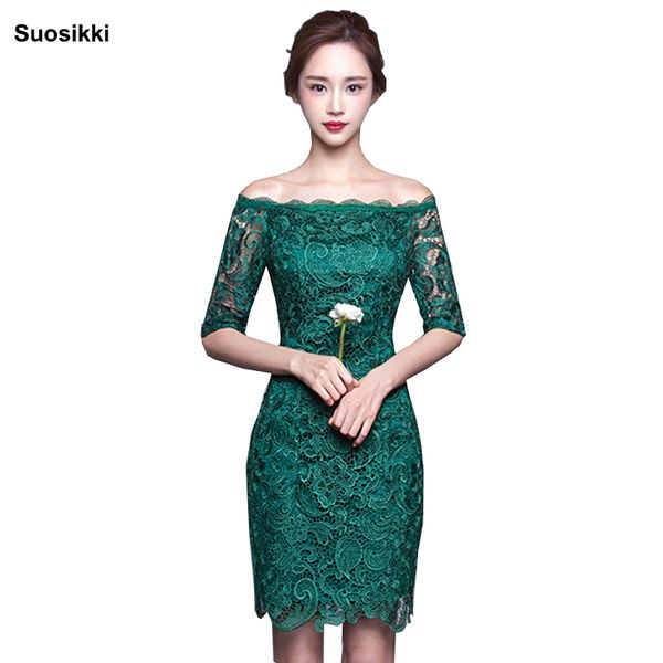suosikki new 2018 short fashion elegant medium sleeves lace green color party bandage cocktail dress red formal gown, White;black
suosikki new 2018 short fashion elegant medium sleeves lace green color party bandage cocktail dress red formal gown, White;black