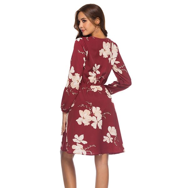 woman clothing designer dresses boho floral print chiffon dress women cross v neck midi dress lady 2019 summer vestidos female, Black;gray
woman clothing designer dresses boho floral print chiffon dress women cross v neck midi dress lady 2019 summer vestidos female, Black;gray