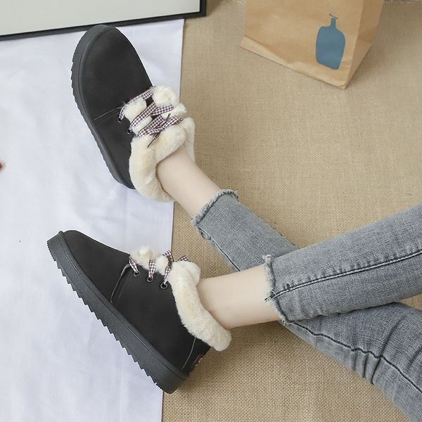 classic women winter boots suede ankle snow boots female warm fur plush insole plus size winter shoes s11-40, Black
classic women winter boots suede ankle snow boots female warm fur plush insole plus size winter shoes s11-40, Black