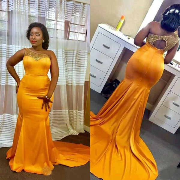 latest plus size mermaid prom dresses dubai african women one shoulder sequins sweep train evening gowns hollow back party dresses, Black
latest plus size mermaid prom dresses dubai african women one shoulder sequins sweep train evening gowns hollow back party dresses, Black