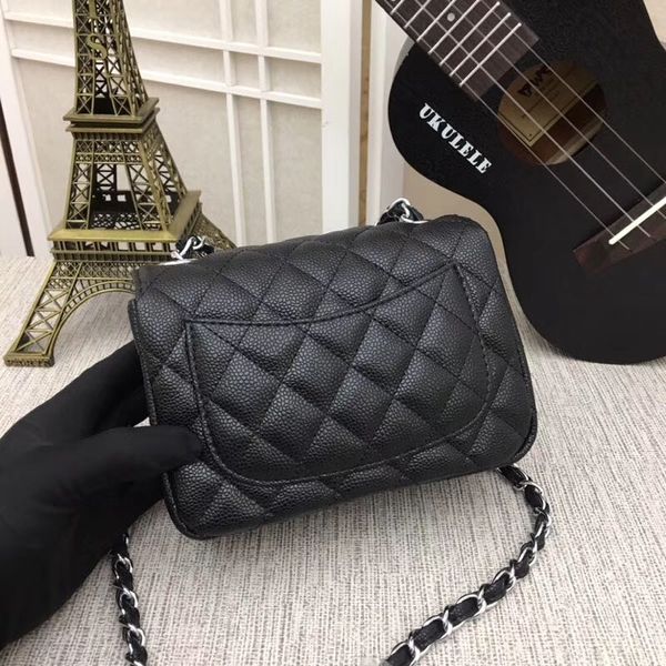 100% caviar real leather mini shoulder bag, high-end design fashion bag for delivery
100% caviar real leather mini shoulder bag, high-end design fashion bag for delivery