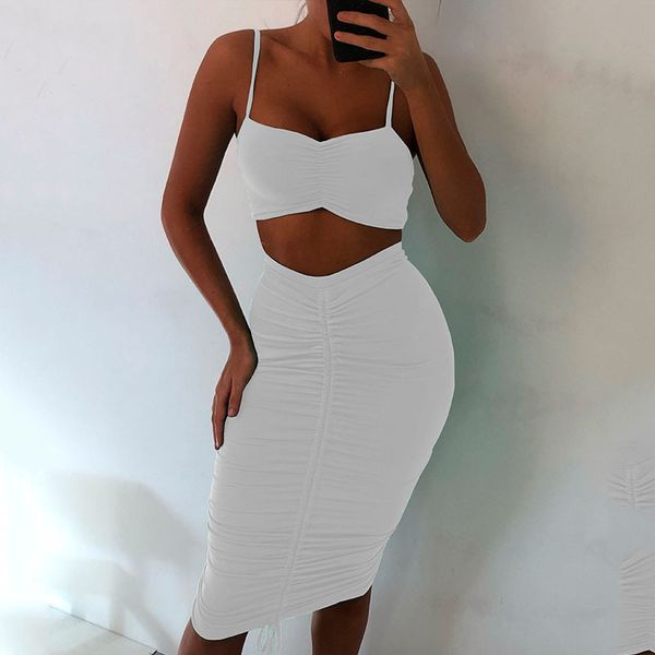 2019 pleated dress women 2 piece set lace up sleeveless party club outfits bodycon two piece dresses vestido, White
2019 pleated dress women 2 piece set lace up sleeveless party club outfits bodycon two piece dresses vestido, White