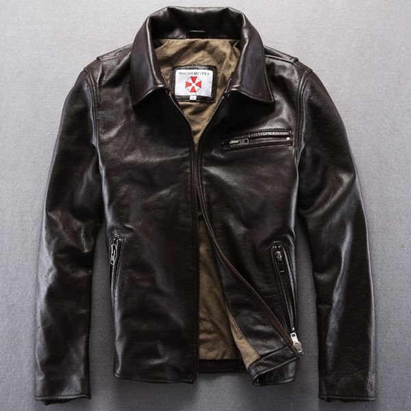 men's leather & faux 2021 dark brown genuine jacket men turn down collar real cowskin solid wind male casual zipper coat, Black
men's leather & faux 2021 dark brown genuine jacket men turn down collar real cowskin solid wind male casual zipper coat, Black