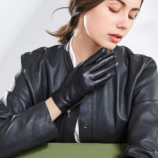 new leather gloves ladies autumn and winter touch screen sheepskin with fleece thickened thermal zipper short gloves, Blue;gray
new leather gloves ladies autumn and winter touch screen sheepskin with fleece thickened thermal zipper short gloves, Blue;gray