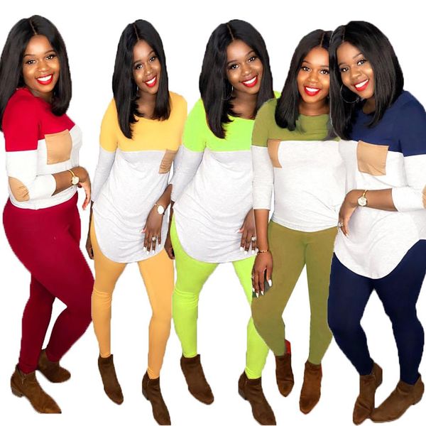 autumn patchwork women 's set long sleeve o -neck tee pencil pants suit elegant sporty two piece set tracksuit outfit s-2xl, Gray
autumn patchwork women 's set long sleeve o -neck tee pencil pants suit elegant sporty two piece set tracksuit outfit s-2xl, Gray