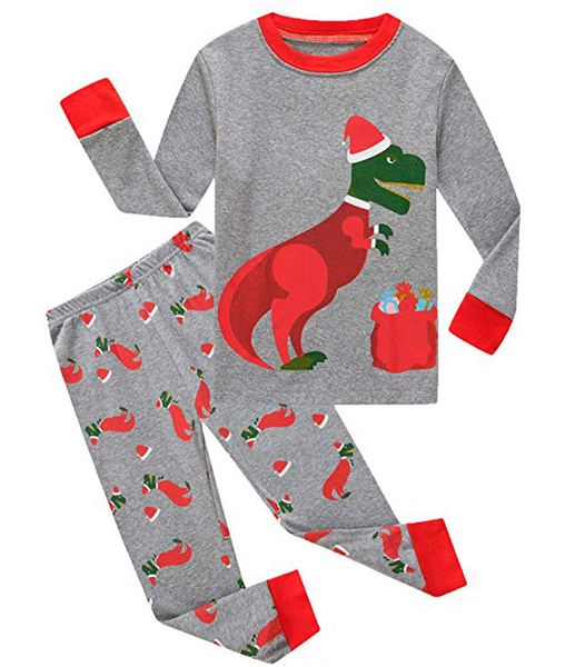 little boys girls clothes set red stripe christmas pjs cotton pajama sets, White
little boys girls clothes set red stripe christmas pjs cotton pajama sets, White