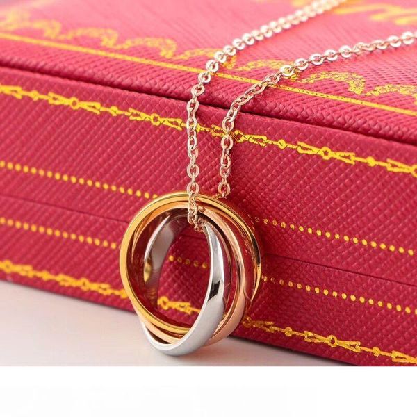 new fashion titanium steel silver gold rose gold 3-colour ring pendant necklace
new fashion titanium steel silver gold rose gold 3-colour ring pendant necklace