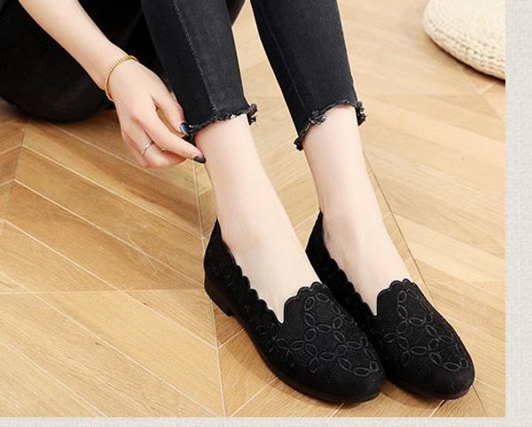 2019 women's shoes in spring and autumn with new style low heel round head mother cloth shoes #t08, Black
2019 women's shoes in spring and autumn with new style low heel round head mother cloth shoes #t08, Black