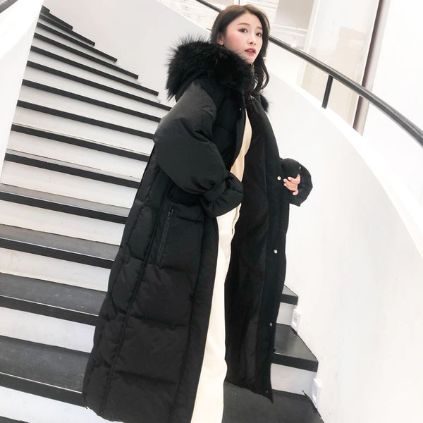 winter white duck down parkas coat new female long warm down jacket coat womens big fur collar hooded coats ladies overcoat, Black
winter white duck down parkas coat new female long warm down jacket coat womens big fur collar hooded coats ladies overcoat, Black