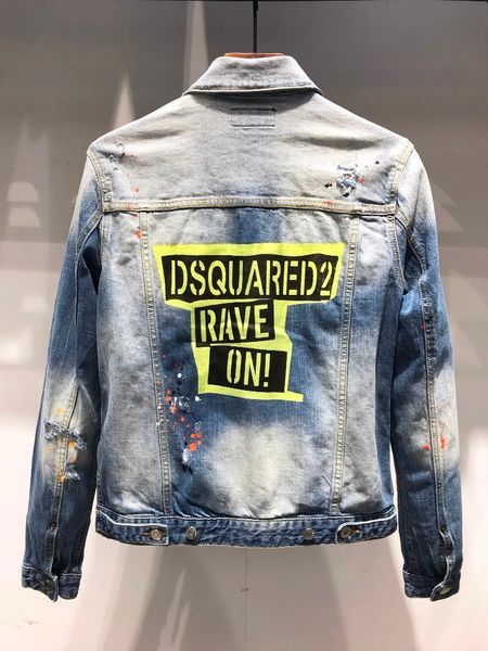 19 new denim jacket coat casual tide wash blue back print slim locomotive fashion high-end men's jacket 25 x23, Black;brown
19 new denim jacket coat casual tide wash blue back print slim locomotive fashion high-end men's jacket 25 x23, Black;brown