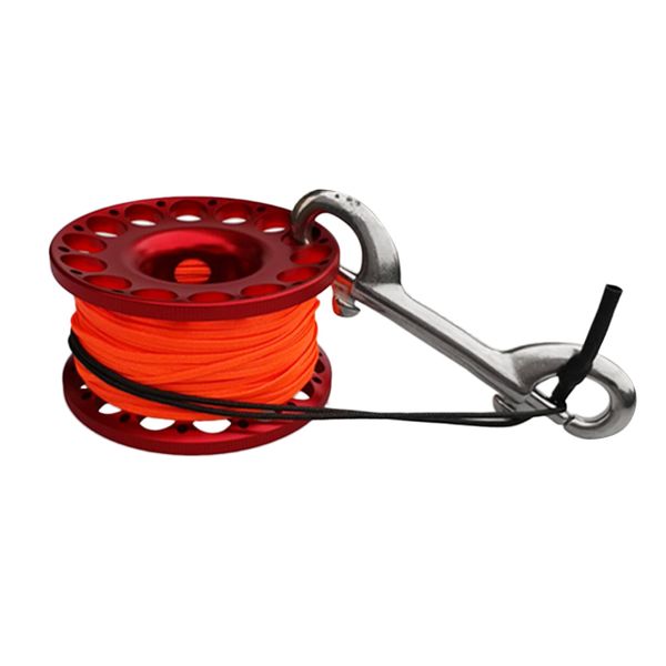 1 pcs scuba diving finger spool reel 30m line with stainless steel dual end bolt snap clip red aluminum alloy
1 pcs scuba diving finger spool reel 30m line with stainless steel dual end bolt snap clip red aluminum alloy