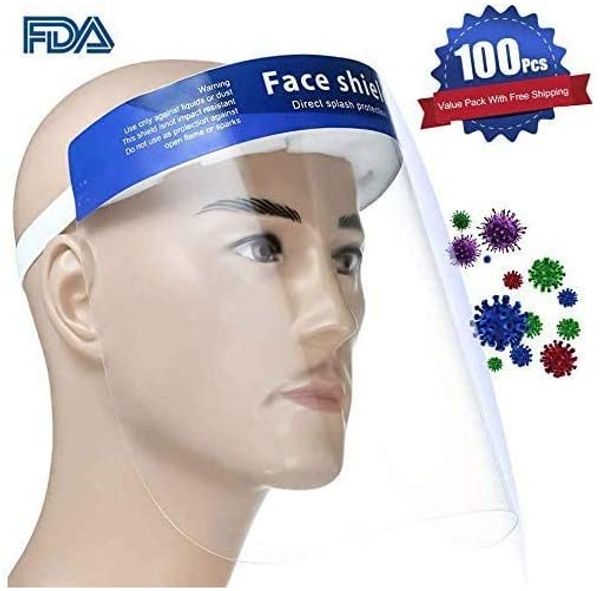 fda approved full face shield with protective clear film protect eyes and face two sided anti fog plastic safety protective mask
fda approved full face shield with protective clear film protect eyes and face two sided anti fog plastic safety protective mask