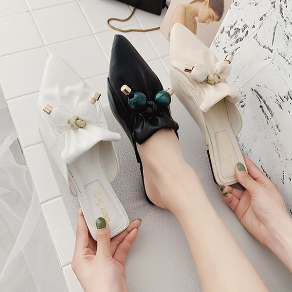 flat shoes female loafers woman's slippers butterfly-knot cover toe mules for women 2020 slides low fashion new soft pointed, Black
flat shoes female loafers woman's slippers butterfly-knot cover toe mules for women 2020 slides low fashion new soft pointed, Black