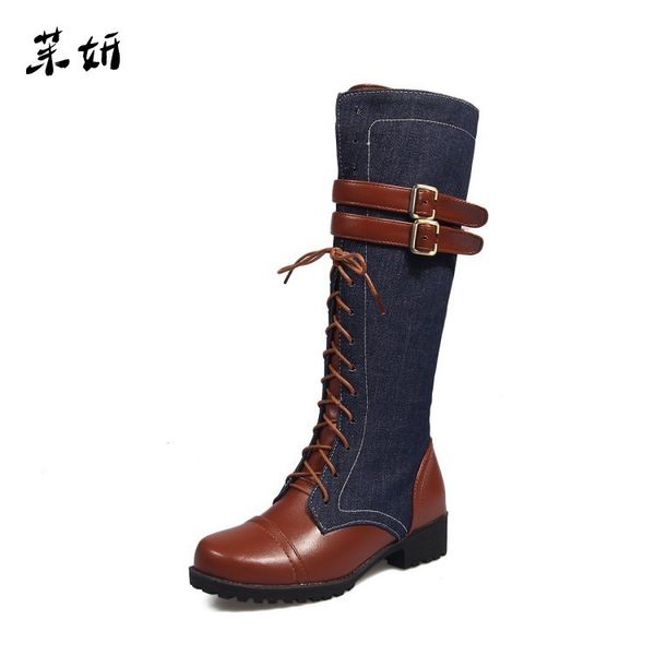 mixed colors boots high heel shoes women cross-tied casual boots fashion patchwork round toe mixed colors metal buckle, Black
mixed colors boots high heel shoes women cross-tied casual boots fashion patchwork round toe mixed colors metal buckle, Black
