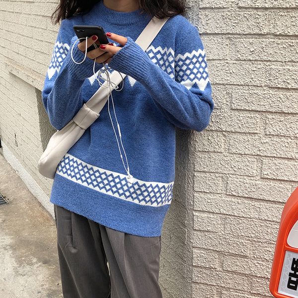 3 colors 2019 autumn and winter korean vintage style color patchwork knit sweaters womens sweaters and pullovers womens (f1399, White;black
3 colors 2019 autumn and winter korean vintage style color patchwork knit sweaters womens sweaters and pullovers womens (f1399, White;black