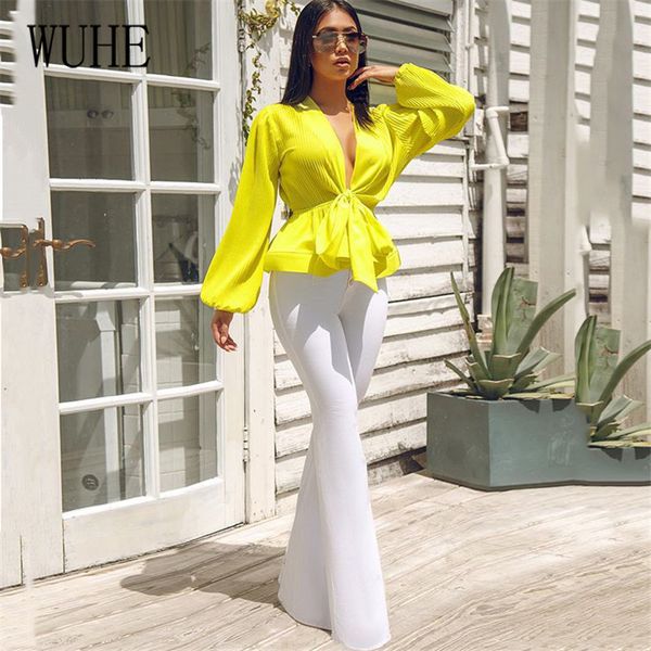 wuhe hollow out deep v neck casual office pleated shirt elegant bodycon bandage lace-up chiffon blouses blusas feminina, White
wuhe hollow out deep v neck casual office pleated shirt elegant bodycon bandage lace-up chiffon blouses blusas feminina, White