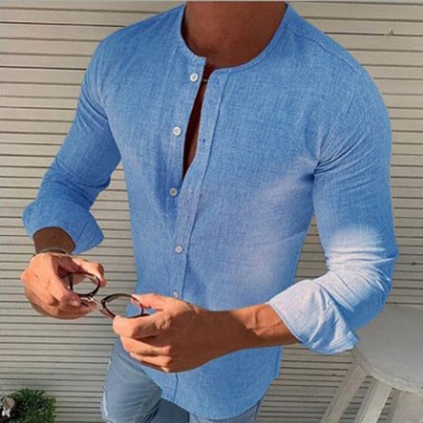 men's casual shirts men new slim long sleeve round neck buttons shirt solid color cotton soft breathable l-xxxl, White;black
men's casual shirts men new slim long sleeve round neck buttons shirt solid color cotton soft breathable l-xxxl, White;black