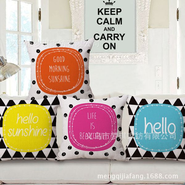 concise letter hold cotton pillow case fashion printing cushion set office car back cushion
concise letter hold cotton pillow case fashion printing cushion set office car back cushion