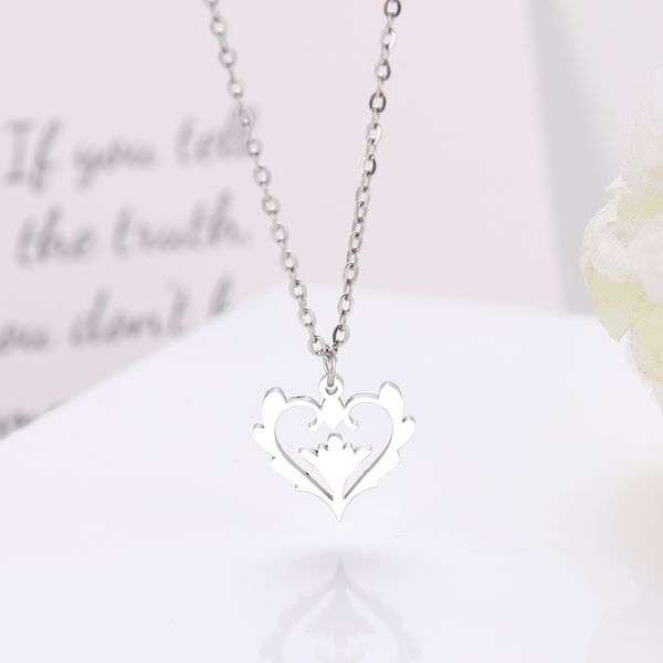stainless steel necklace fashion hollow heart-shaped gold and silver color necklace engagement jewelry female's bridal gift
stainless steel necklace fashion hollow heart-shaped gold and silver color necklace engagement jewelry female's bridal gift