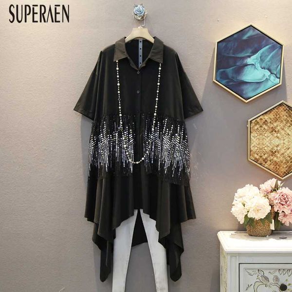 superaen pluz size shirts women 2020 summer new korean style ladies blouses lapel sequin short sleeve women clothing, White
superaen pluz size shirts women 2020 summer new korean style ladies blouses lapel sequin short sleeve women clothing, White