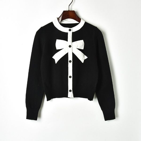 new spring 2019 women elegant bows long sleeve knitted sweaters cardigan crop, White;black
new spring 2019 women elegant bows long sleeve knitted sweaters cardigan crop, White;black