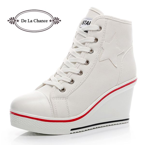 women casual shoes ladies high heel platform sneakers women wedge shoes zapatillas mujer thick soled canvas for, Black
women casual shoes ladies high heel platform sneakers women wedge shoes zapatillas mujer thick soled canvas for, Black