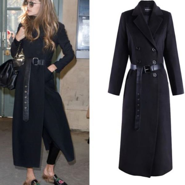 2018 winter women black elegant wool woolen coats double breasted long sleeve slim wool blends warm coat
2018 winter women black elegant wool woolen coats double breasted long sleeve slim wool blends warm coat