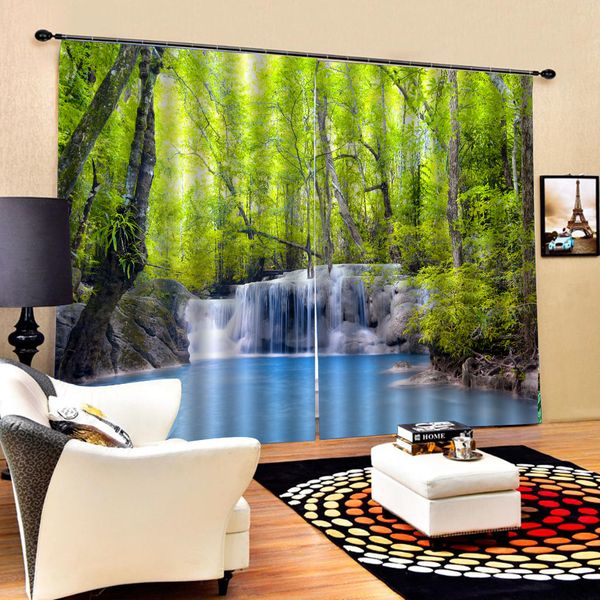 customized size luxury blackout 3d window curtains for living room green scenery waterfall curtains
customized size luxury blackout 3d window curtains for living room green scenery waterfall curtains