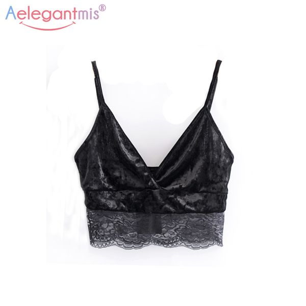 aelegantmis spring summer women black velvet v-neck short camis ladies fashion patchwork lace cropped female tank cami, White
aelegantmis spring summer women black velvet v-neck short camis ladies fashion patchwork lace cropped female tank cami, White