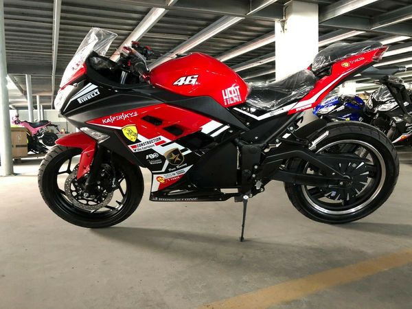 super power 10,000w 120km/h racer electric motorbike, Silver;blue