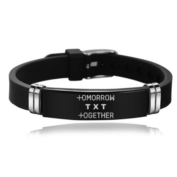 fashion stainless steel the dream chapter star black strap bracelet for women men, White
fashion stainless steel the dream chapter star black strap bracelet for women men, White