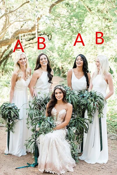 a line chiffon v neck white bridesmaid dresses different styles same color images south african party prom dress maid of honor dresses, White;pink
a line chiffon v neck white bridesmaid dresses different styles same color images south african party prom dress maid of honor dresses, White;pink