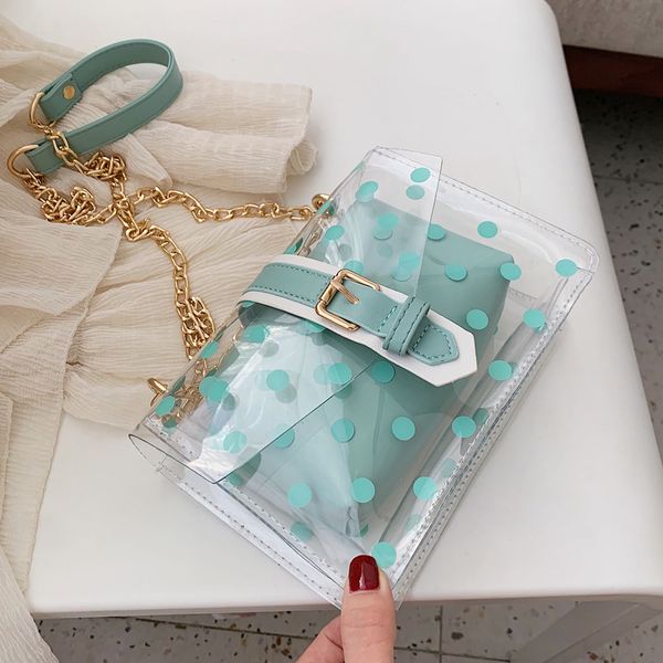 dot transparent jelly small square bag 2019 summer new quality pvc women's designer handbag lock chain shoulder messenger bags
dot transparent jelly small square bag 2019 summer new quality pvc women's designer handbag lock chain shoulder messenger bags