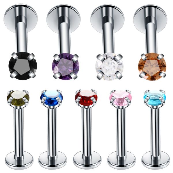 9pcs/lot steel prong set round zircon labret monroe lip rings colorful ear cartilage tragus earring helix piercing jewelry, Slivery;golden
9pcs/lot steel prong set round zircon labret monroe lip rings colorful ear cartilage tragus earring helix piercing jewelry, Slivery;golden