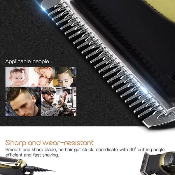 kemei hair clipper professional hair trimmer for men beard electric cutter hair cutting machine haircut cordless corded 5 sweet07 xttsx